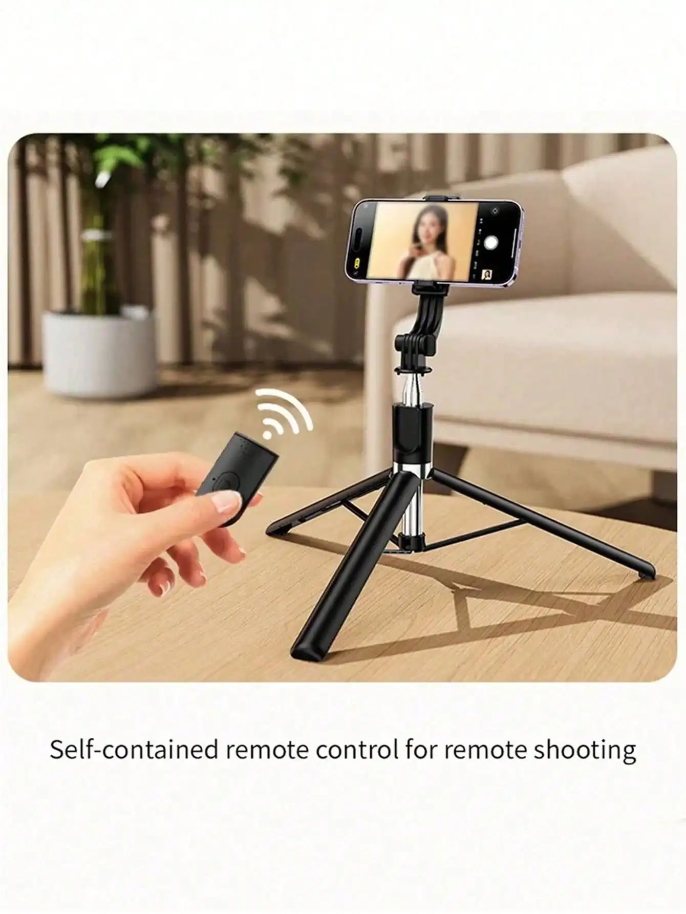 1700mm Bluetooth Selfie Stick with Tripod, Extendable Phone Stand for iPhone/Android, Foldable Monopod Remote for Stable Vloggin