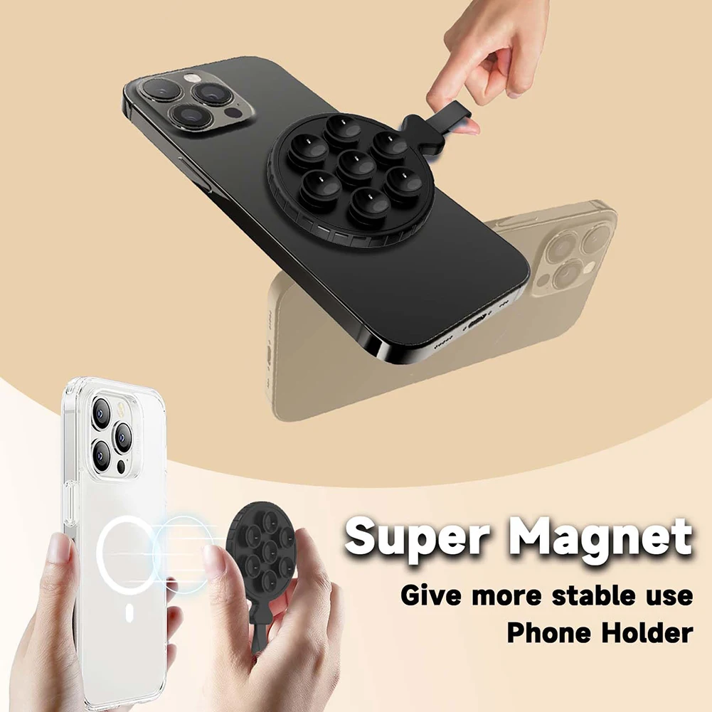 Casing ponsel silikon Universal, cangkir hisap magnetik, dudukan telepon genggam, silikon bebas genggam, braket Magnet Universal untuk iPhone/Android