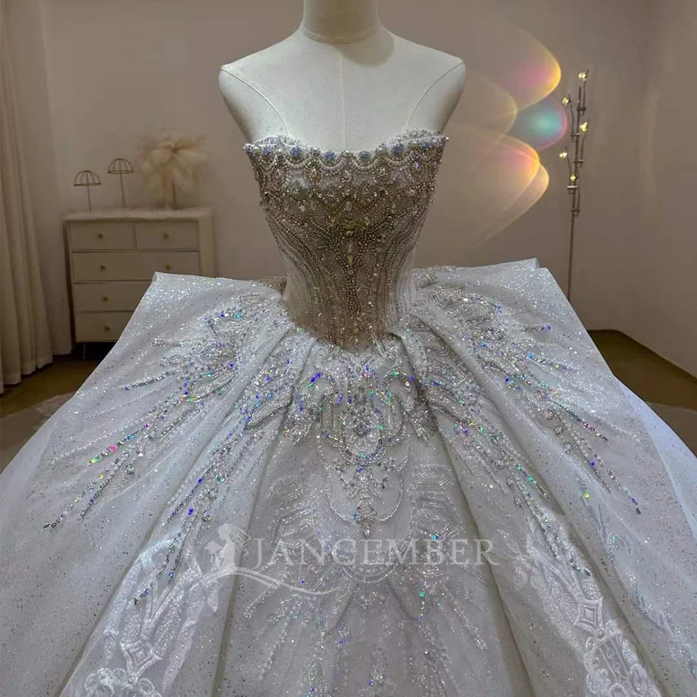 فستان زفاف منفوش بدون أكمام من الأورجانزا فساتين العروس مخصصة مطرز فستان زفاف العلامة التجارية الجديدة قطار المحكمة فيستدوس دي نوفيا #4