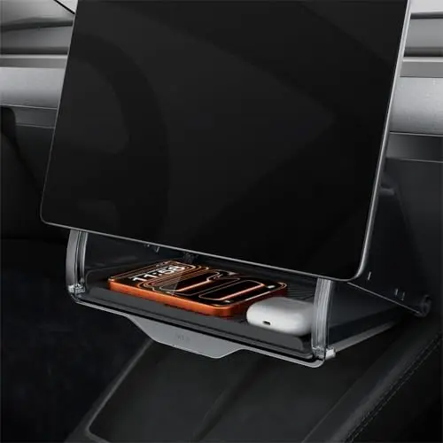 

REEVAA Upgraded Model Y Hidden Storage Box 2020-2026 - One-Tap Open & Easy Install, Center Console Organizer Tray