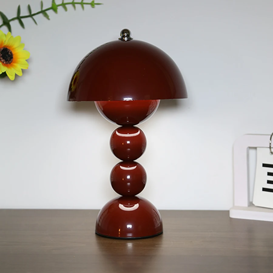 1 Stück Vintage Perlen-Pilz-Nachttischlampe, 3-Farben-Temperatur-Touch-LED-Licht, USB-betrieben, Schlafzimmerdekoration zum Verschenken – Detail 11