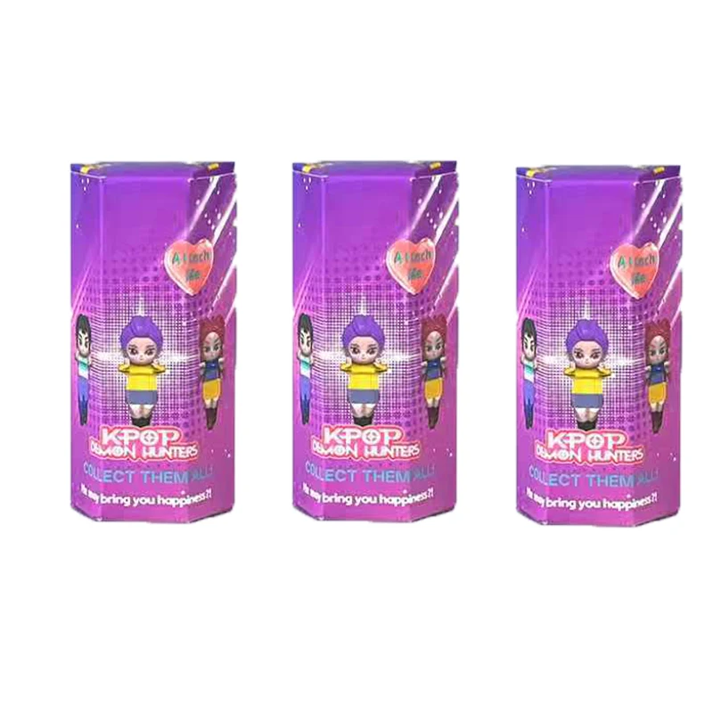أنيمي Kpop شيطان الصيادين الشكل سلسلة صندوق أعمى بولي كلوريد الفينيل الكرتون لعبة مجسمة صغيرة دمية سطح المكتب ديكور الاطفال عيد الميلاد مفاجأة هدية