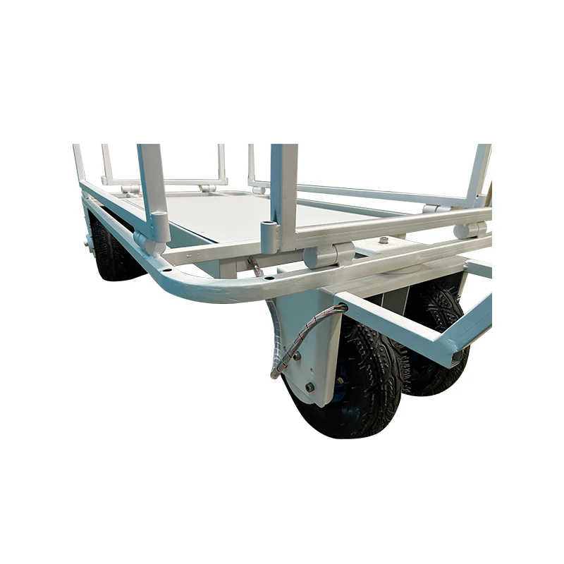 Heavy Duty 4-Wheel Steel Cargo Electric Wagon Garden Tool Cart Outdoor Foldable Dump Wagon with OEM Customization Support