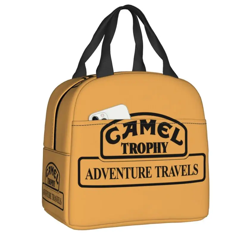 Camel Trophy Adventure travel bolsa de almuerzo aislada para mujer, bolsa de almuerzo térmica más fresca y cálida, contenedor de comida para Picnic