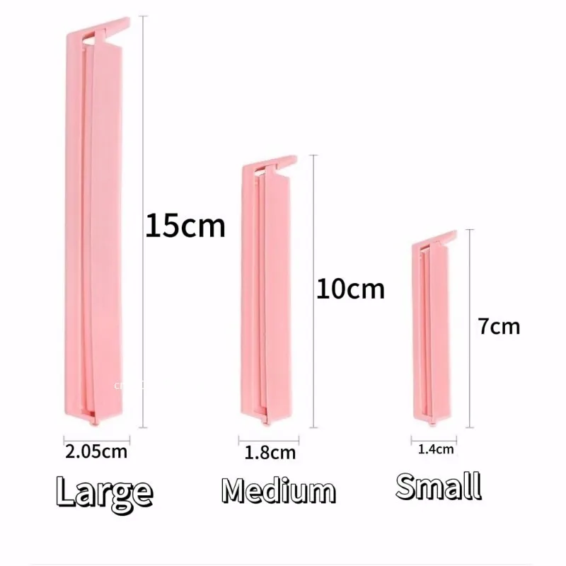 12 قطعة/المجموعة تخزين المواد الغذائية المحمولة جديد اكسسوارات المطبخ الغذاء وجبة خفيفة ختم حقيبة عزل مقاطع السدادة المشبك البلاستيك أداة 7/10/15 سنتيمتر