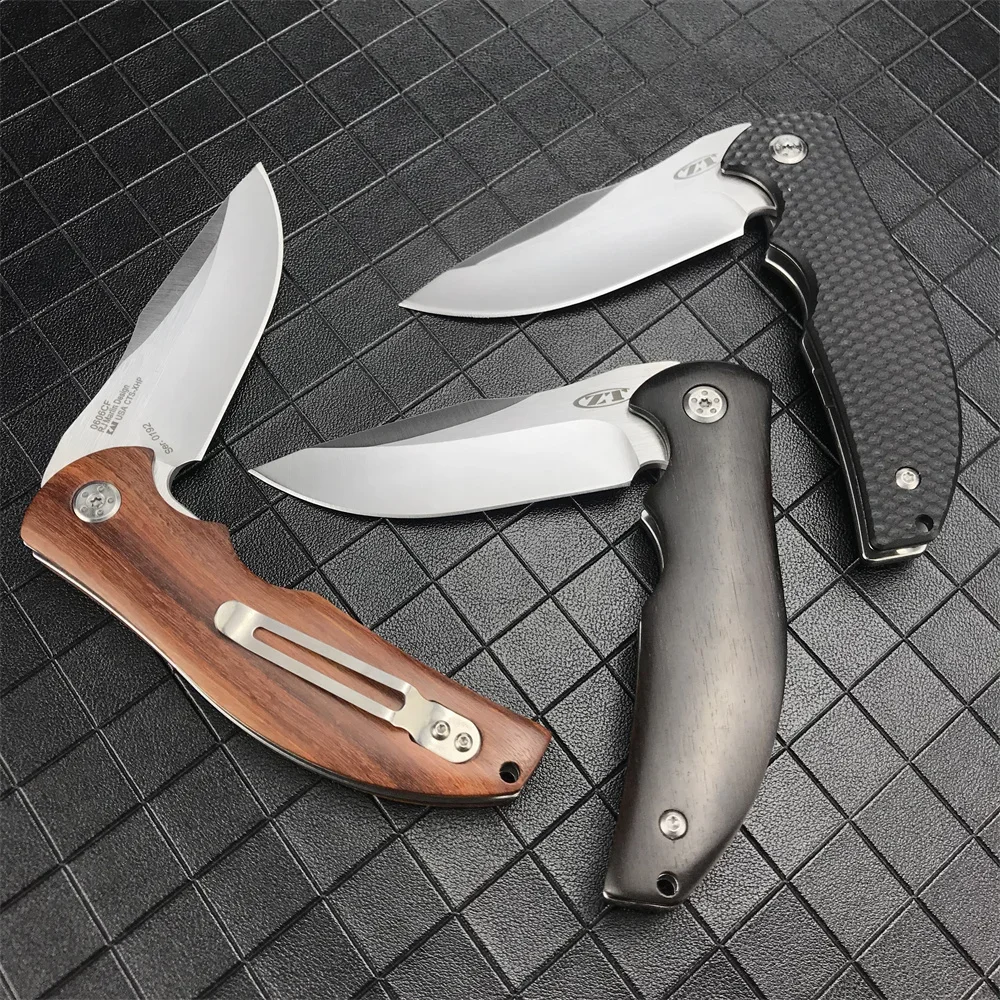 Tactical 0606 Ball Bearing Flipper Folding Knife 9cr18mov Blade Wooden/G10 Handles Pocket Camping Knives Outdoor Hunting Tools