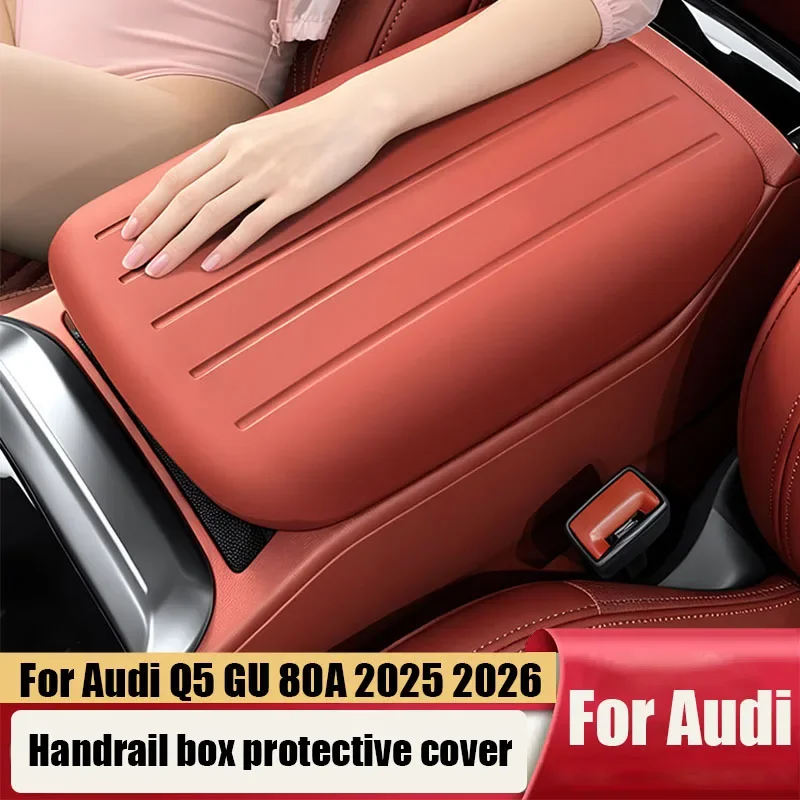 For Audi Q5 Q5L 2021 2022 2023 2024 2025 2026 2027 Handrail box protective cover silicone material interior protective equipment