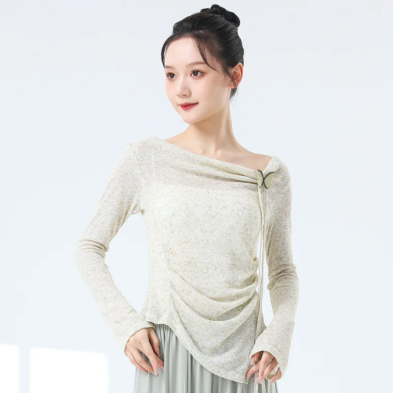 

Dance Suit Practice Suit Women's New Modern Dance Body Suit Adult Daily Training Slim Fit Rhyme Classical Dance Top