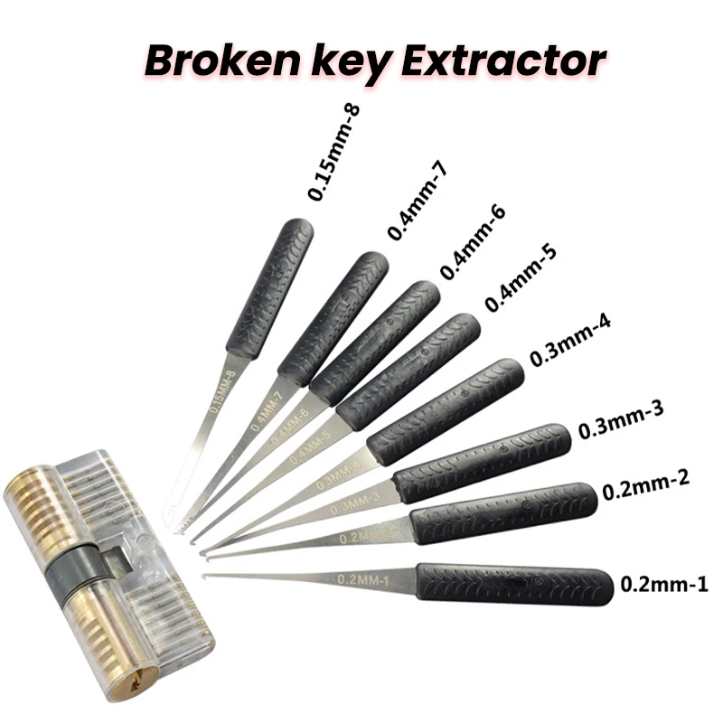 Lock Pick Set Locksmith Supplies Broken Key  Auto Extractor Remove Hooks Locksmith Tools Key Extractor Lock Picks Hand Tools