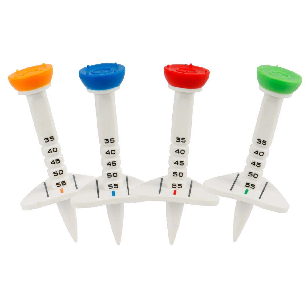 

4pcs Golf Limited Tees Sets, Including 4pcs Golf Tees, Limited Card Slot Ball Position Markers, Plastic Anti-slip Golf Tees