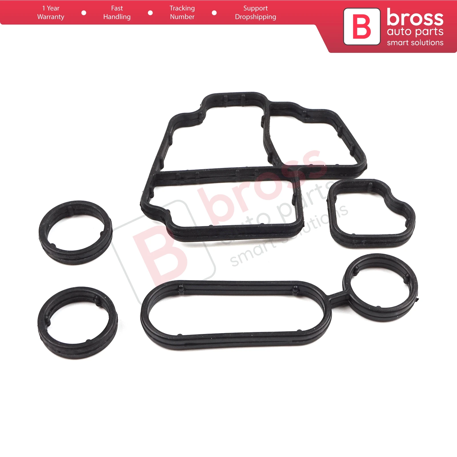 BSP1158 Oil Filter Holder Gasket Oil Cooler O-Ring Seals for Audi Seat Skoda VW VAG 1.6TDI 2.0 TDI Engines 03L198070 03L198441