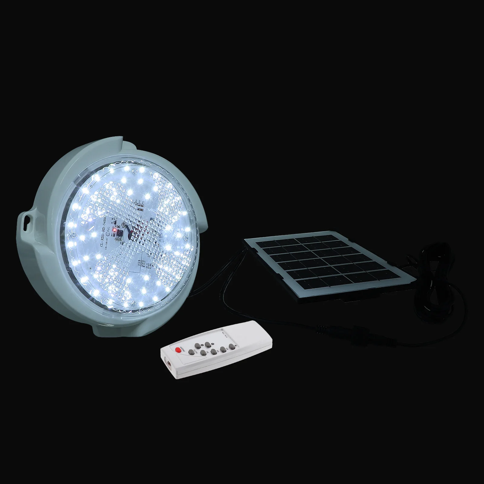 

Solar Powered Wall Lamp LED Chips Remote Control Emergency Light Waterproof IP65 Outdoor Garden Ceiling Small Night Lamp