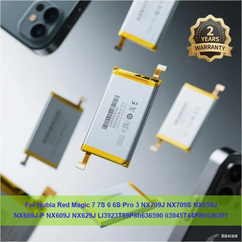 

Аккумулятор для Nubia Red Magic 7 7S 6 6S Pro 3 NX709J NX709S NX659J NX669J-P NX609J NX629J LI3923T89P8h636590 li3945T44P8h526391