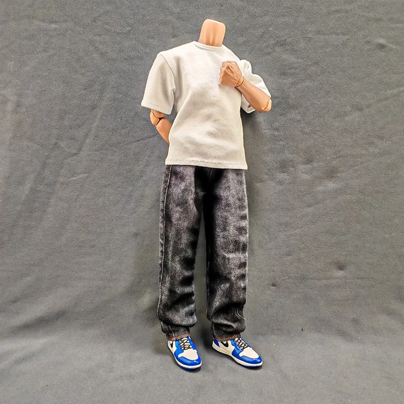 1/6 مقياس 12 بوصة الجينز للدمى الذكور 12 بوصة عمل الشكل الدنيم السراويل 30 سنتيمتر BJD دمى الزي الرجال السراويل لشخصية العمل