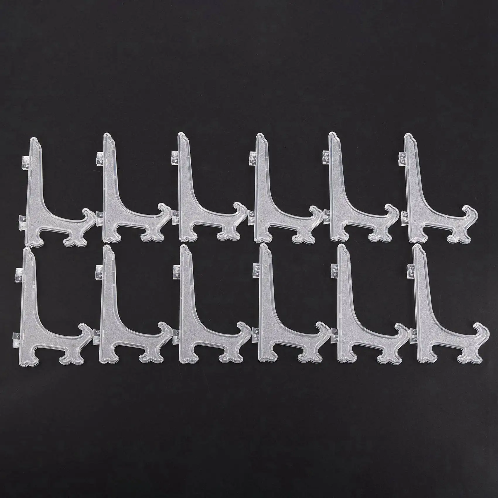Delicate Texture-24X Clear Plastic Easels Plate Holders Display Dish Rack Picture Frame Photo Book Pedestal Holder Display Stand