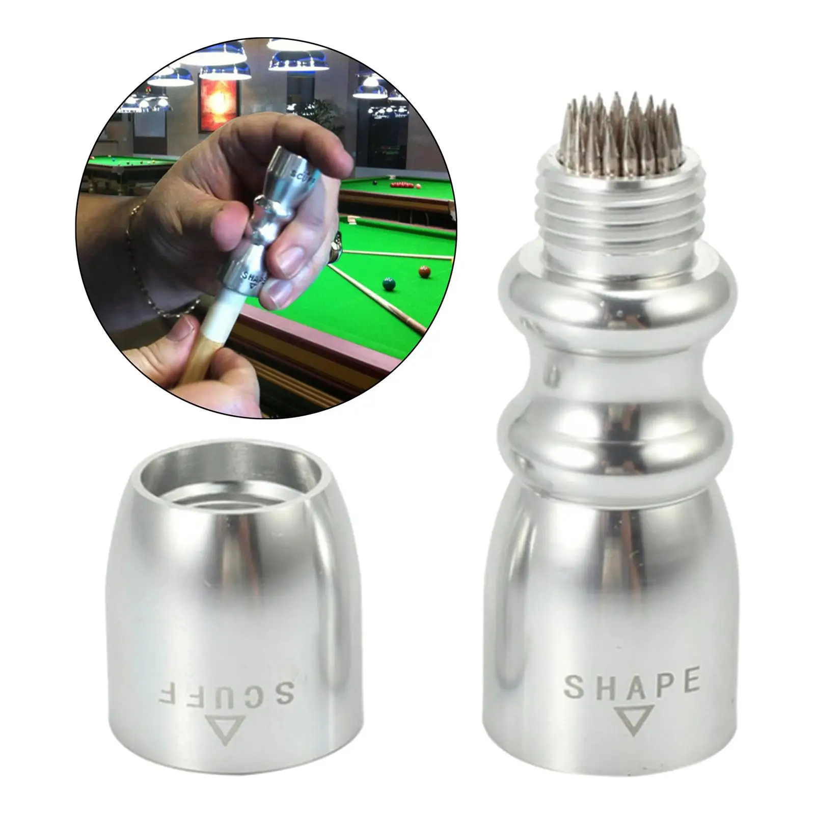 

3 in 1 Multifunction Ale Billiards Pool Cue Stick Tip , Silver