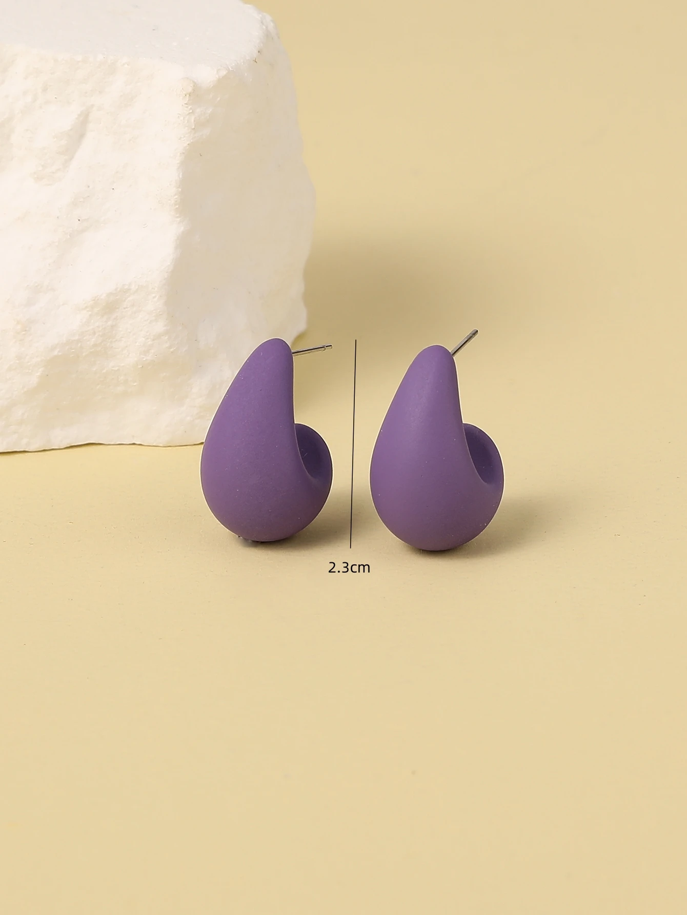 5Pairs Fashionable Colourful Waterdrop Shaped Earrings,Dainty-Sized,Ladie's First Choice For Wearing Matching Accessories