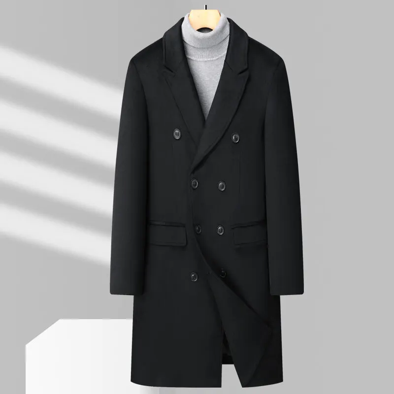 2025 new arrival winter long sleeve jacket men fashion Woolen Coat Men's High quality Casual Wool coat Men Dress male Jacket men