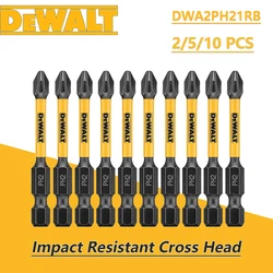 DEWALT Impact Screwdriver Bits 2/5/10PCS PH2 57mm Original Electric Screwdriver Impact Resistant Cross Head DWA2PH21RB