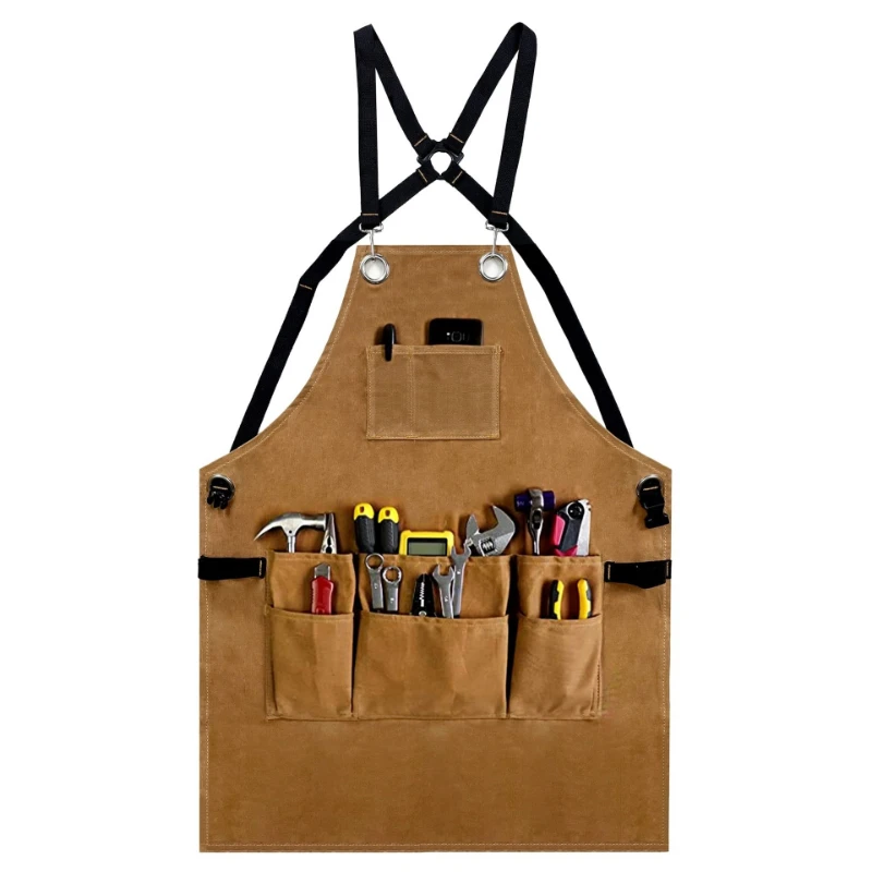 Apron Korean version of fashion barber men's and women's work clothes, barista milk tea shop hair tooling printing