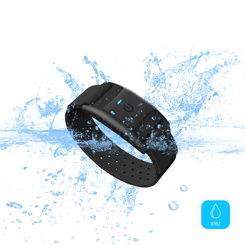 Trileek Waterproof Heart Rate Armband Bluetooth 5.0 &ANT IP67 Gym Workout Tracker for Polar Wahoo.