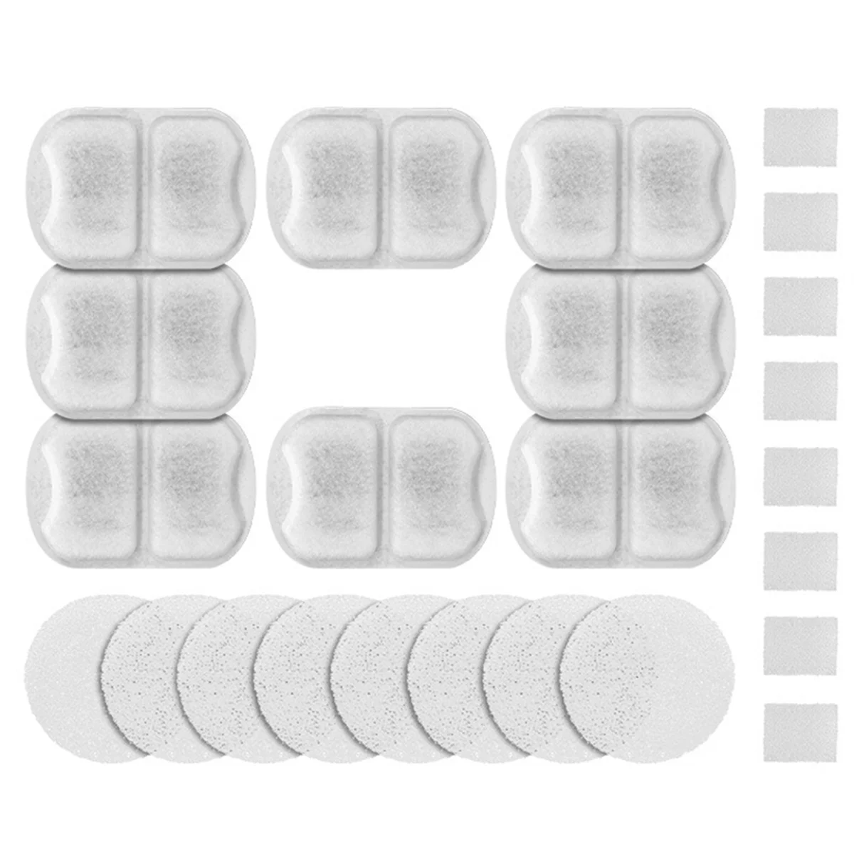 Cat Water Fountain Filters Replacement for 7L/230oz/1.8G Stainless Steel Pet Water Fountain Filters and Sponges 8
