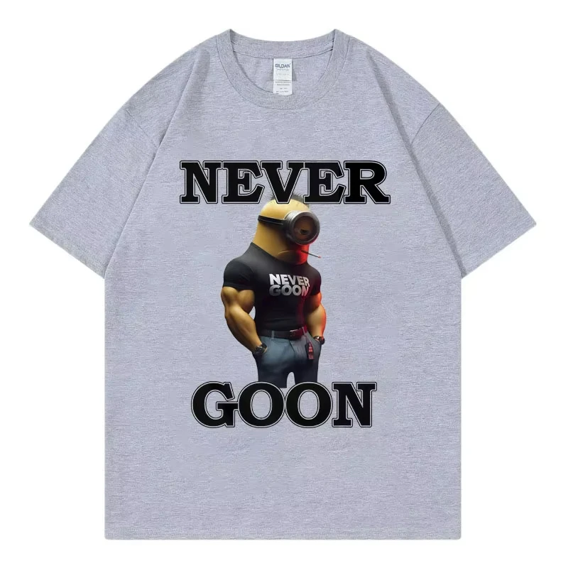 Never Goon Funny Meme Graphic T Shirts Men Women Clothing High Street Fashion Trend T-shirts Summer Casual Short Sleeve T-shirt