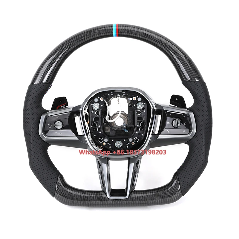 

Custom Leather Carbon Fiber Steering Wheel for BMW M3 F80 F82 X5M F85 M2 F87 M5 F90 X3M F97 G20 M5 G30 G42 G80 G82 M235i M340i
