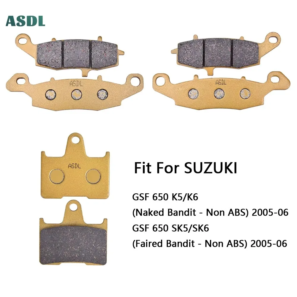 

Motorcycle Front Rear Ceramic Brake Pads for SUZUKI GSF 650 K5/K6 Naked Bandit GSF650 SK5/SK6 Faired Bandit Non ABS 2005-2006