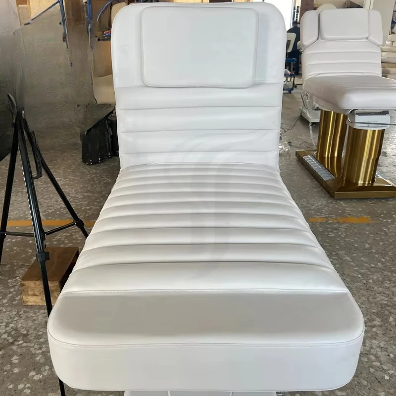 Electric Massage Table Height Leg and Backrest Adjustment Electric Facial Bed White/pink/khakiColors with Foot Controller