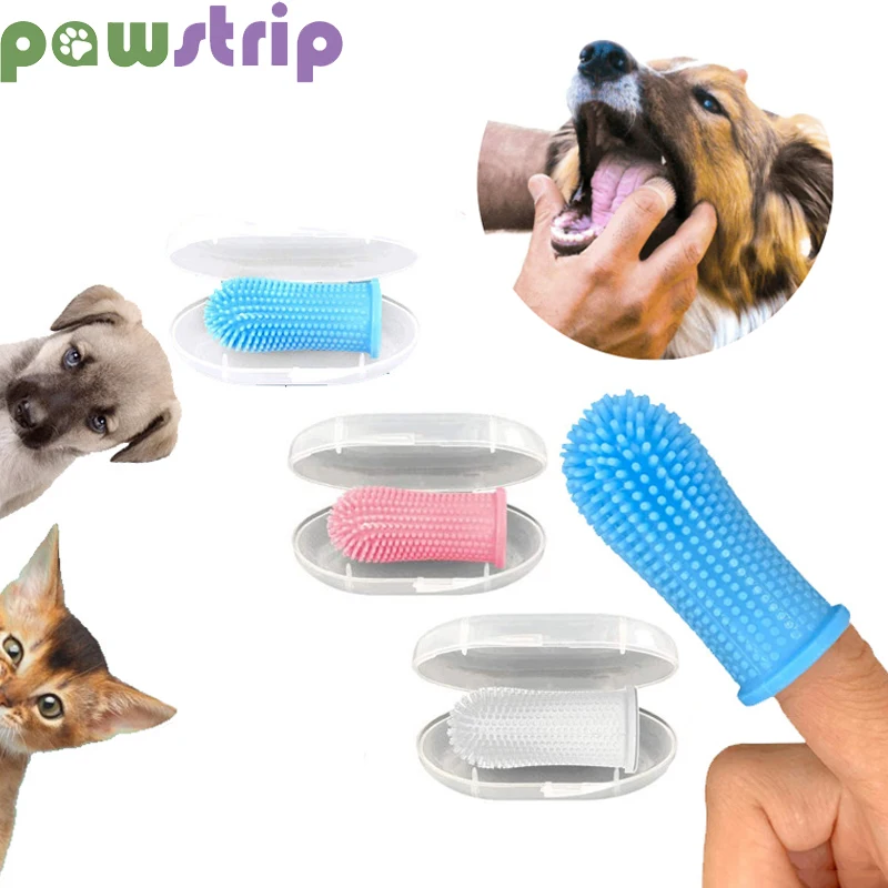 

Soft Silicone Dog Toothbrush Safe Nontoxic Dog Cat Dental Care Cleaning Finger Tooth Brush Pet Teeth Cleaning Brush Dog Supplies