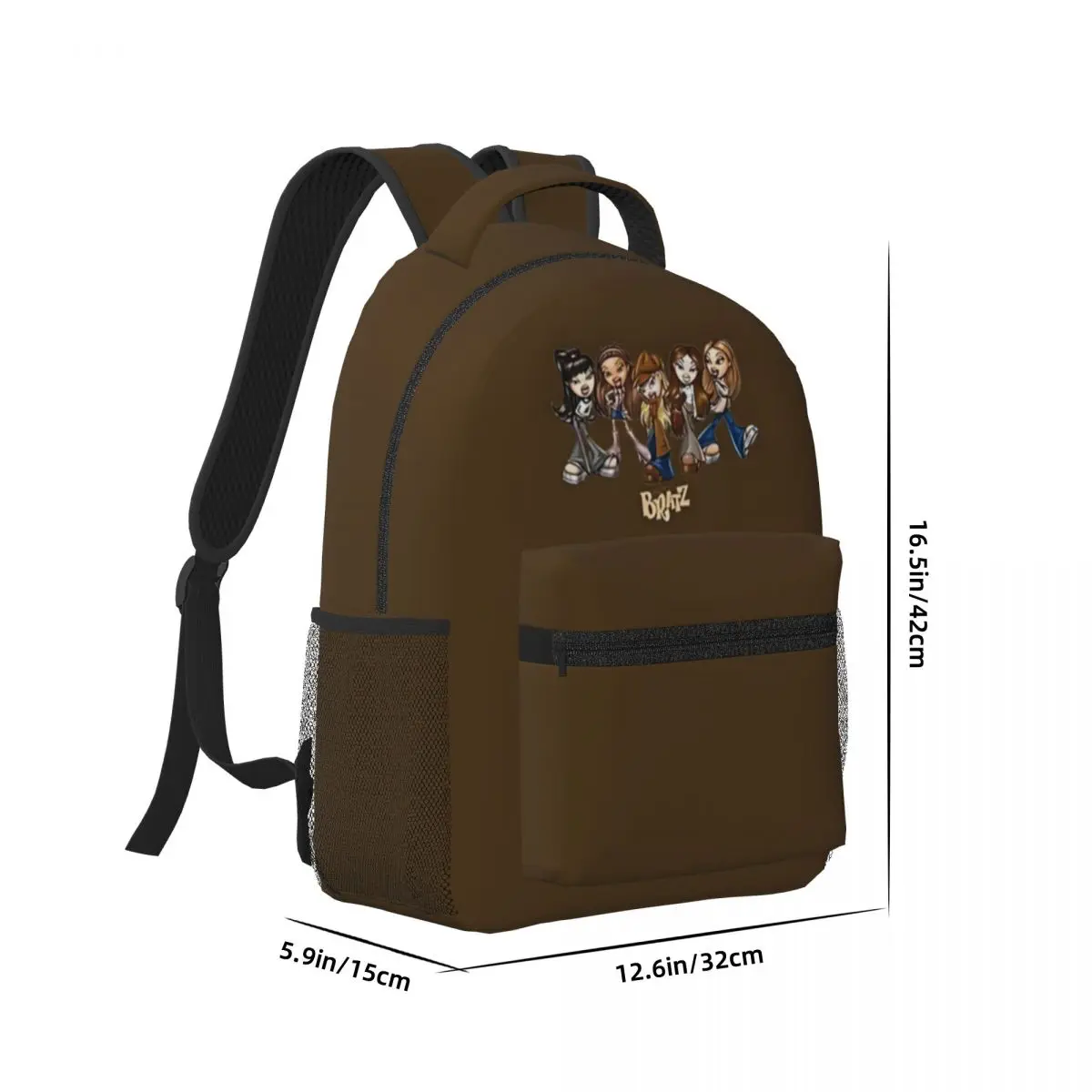 Bratz bedrukte lichtgewicht casual schooltas voor school, buiten, winkelen, kantoor