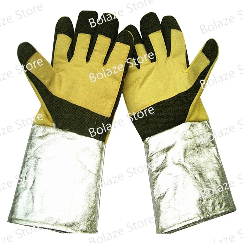 

High temperature resistance 1000 degrees heat insulation gloves aluminum foil extra thick to prevent ironing thickening