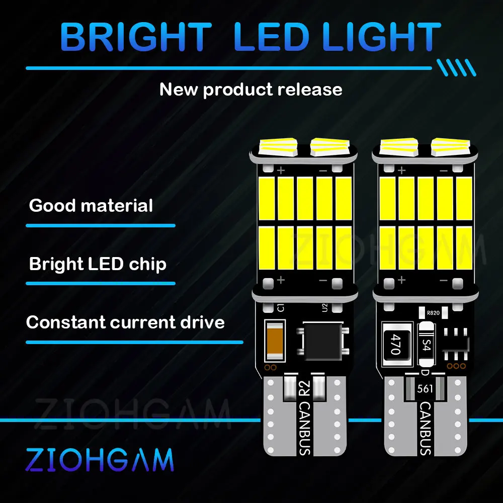 ZIOHGAM 2PCS W5W Led T10 BAX9S BAY9S H6W H21W Bulb 194 26smd T4W 4014 BA9S Reading Interior Parking Light Signal Lamp Car DRL