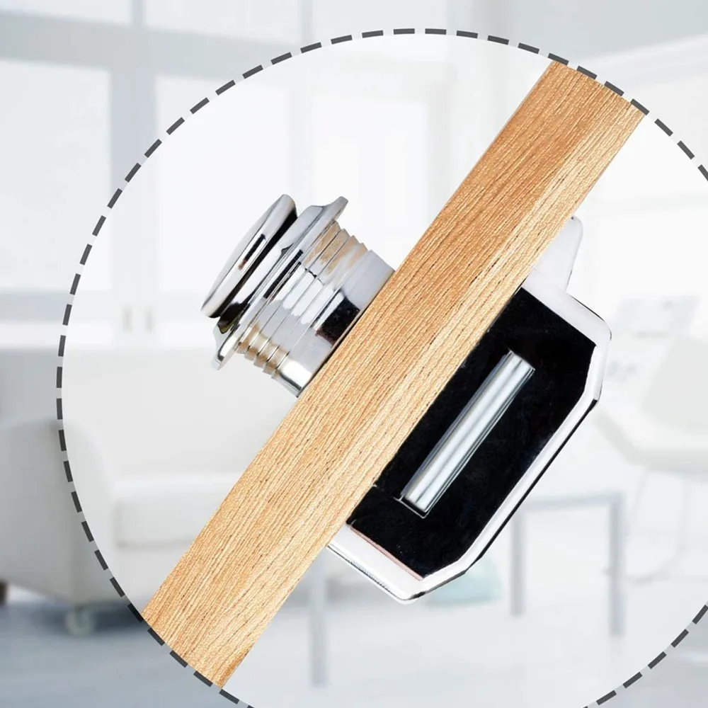Latch Lock Smooth Push Button Latch Minimalist Enhanced Security Embedded Type Lock Keyless Keyless Cabinet Lock RVs