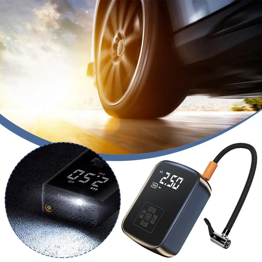 

150PSI Portable Car Air Compressor Wireless/Wired Electric Tire Inflator Pump for Motorcycle Bicycle Boat Car Tire Ball K9I1