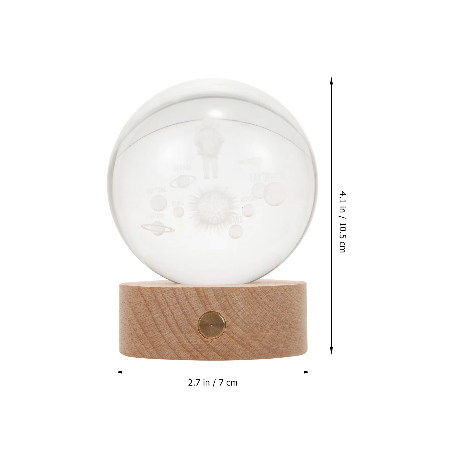 

Astronaut Crystal Ball Night Light Bedroom Lamps for Nightstand Unique Decor White