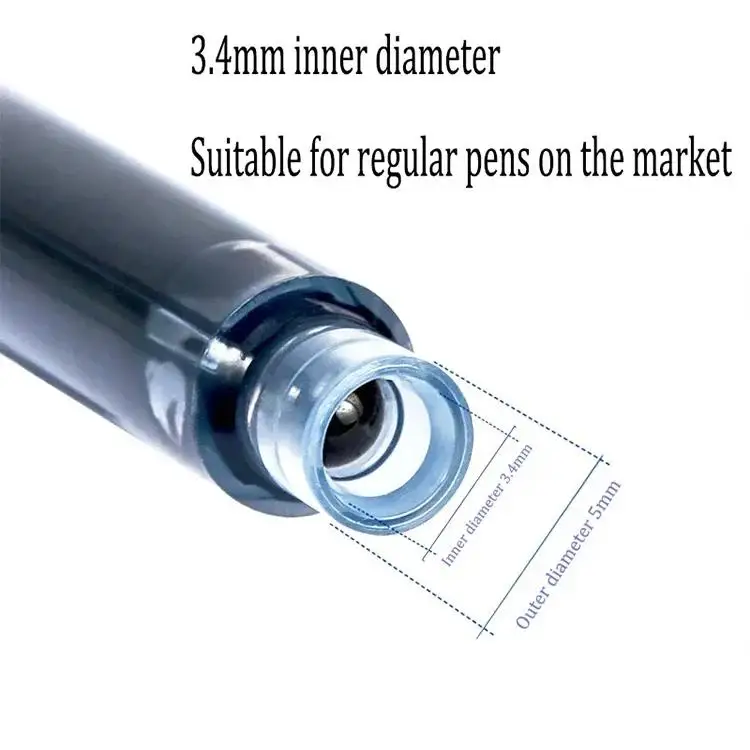 53Pcs Transparent Fine Point Pen Set Replaceable Ink 0.38mm School Students Black/Blue/Red Office Writing Stationery Supplies view 6