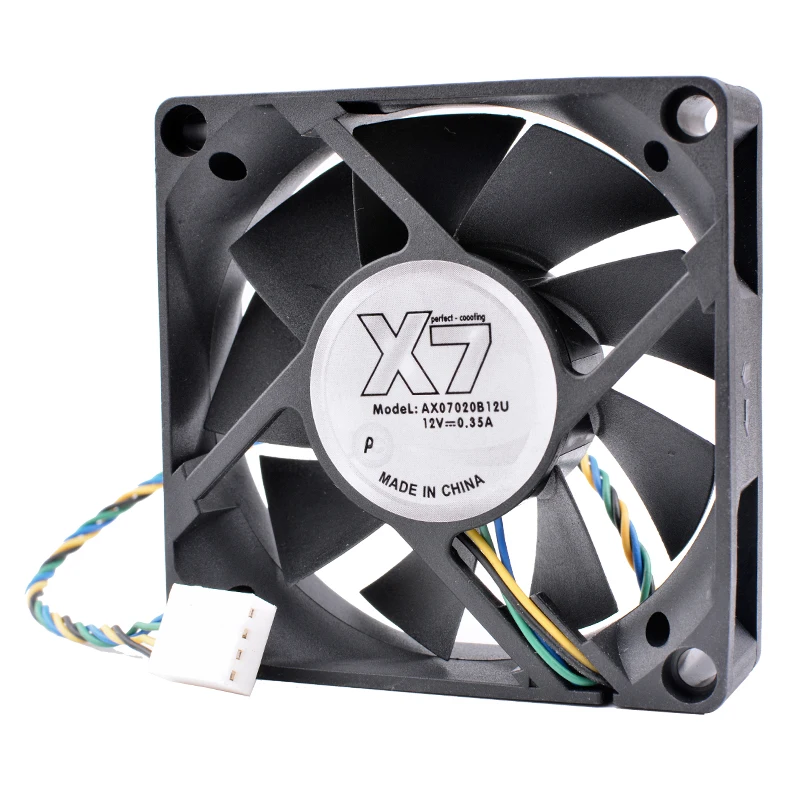 COOLING REVOLUTION 7cm 70mm fan 7020 DC 12V 0.35A Double ball bearing air volume computer CPU cooling fan