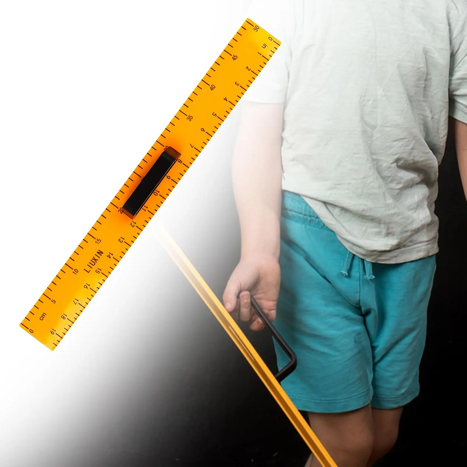 

Large Straight Ruler Math Geometry Ruler with Removable Handle Teaching Equipment for Blackboard White Board Instructor