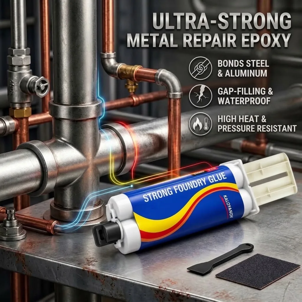 KALOYANOV Super Strong Foundry Glue Metal Repair Paste Casting Adhesive Heat Resistance Cold Weld Industrial Repairation Agent