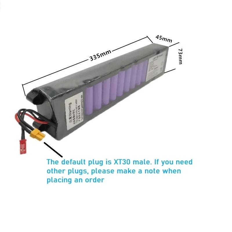 36V 7800mAh lithium battery pack suitable for various electric scooters with JST+XT30 socket