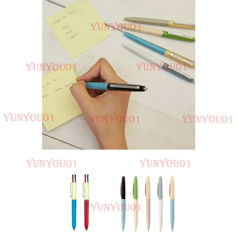 Retro round bead signature pen, classic minimalist press multi-color Morandi high value