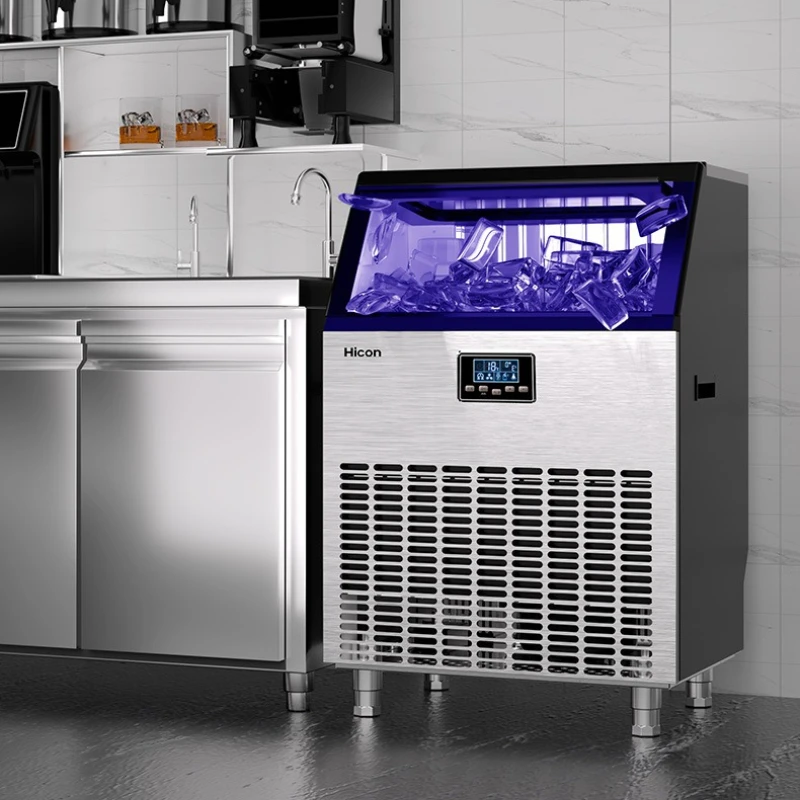 Fully Automated Ice Maker Large-scale Milk Tea Ice Maker Beverages Store Commercial Furniture Macchina Del Ghiaccio ZYZBJ60