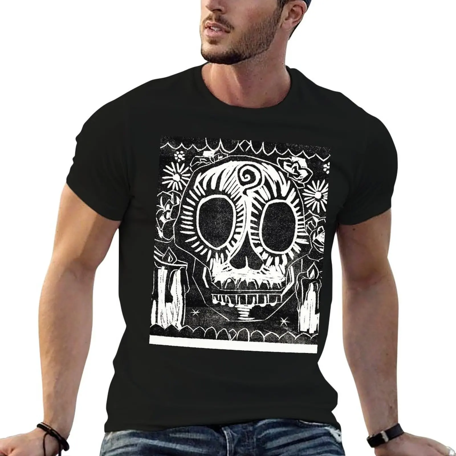 El Dia De Los Muertos by Grace Noel Art T-Shirt sports fans sweat men workout shirt