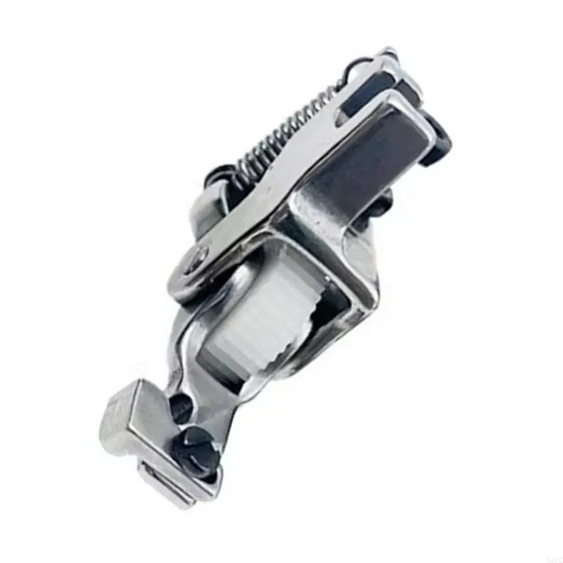 Flatbed Roller Presser Foot Adjustable Height Invisible Zippers Presser Foot for Shirts Curtain Bedding Fabric Stitching X3UC
