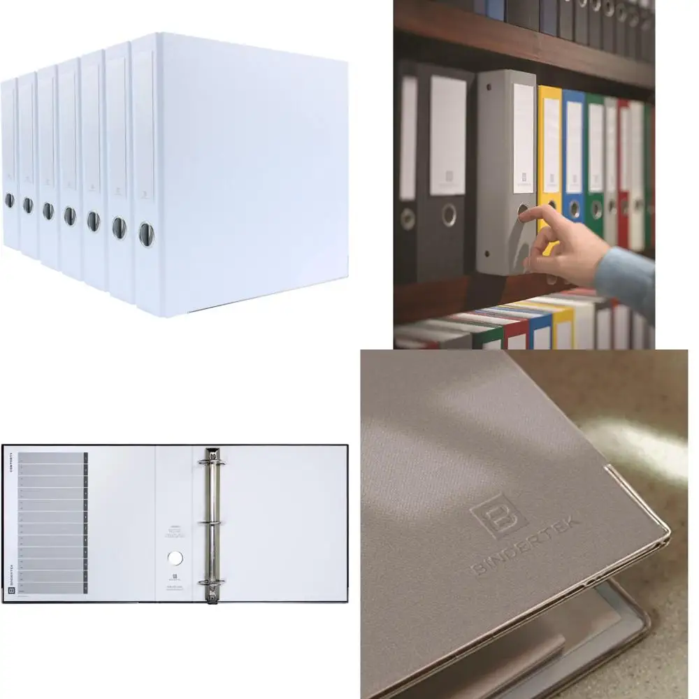 Premium 3-Ring Binders, Pack of 7, White, 2 Spine, 325-Sheet Capacity, 1.25 D-Rings, Linen-Textured, Steel-Reinforced Covers