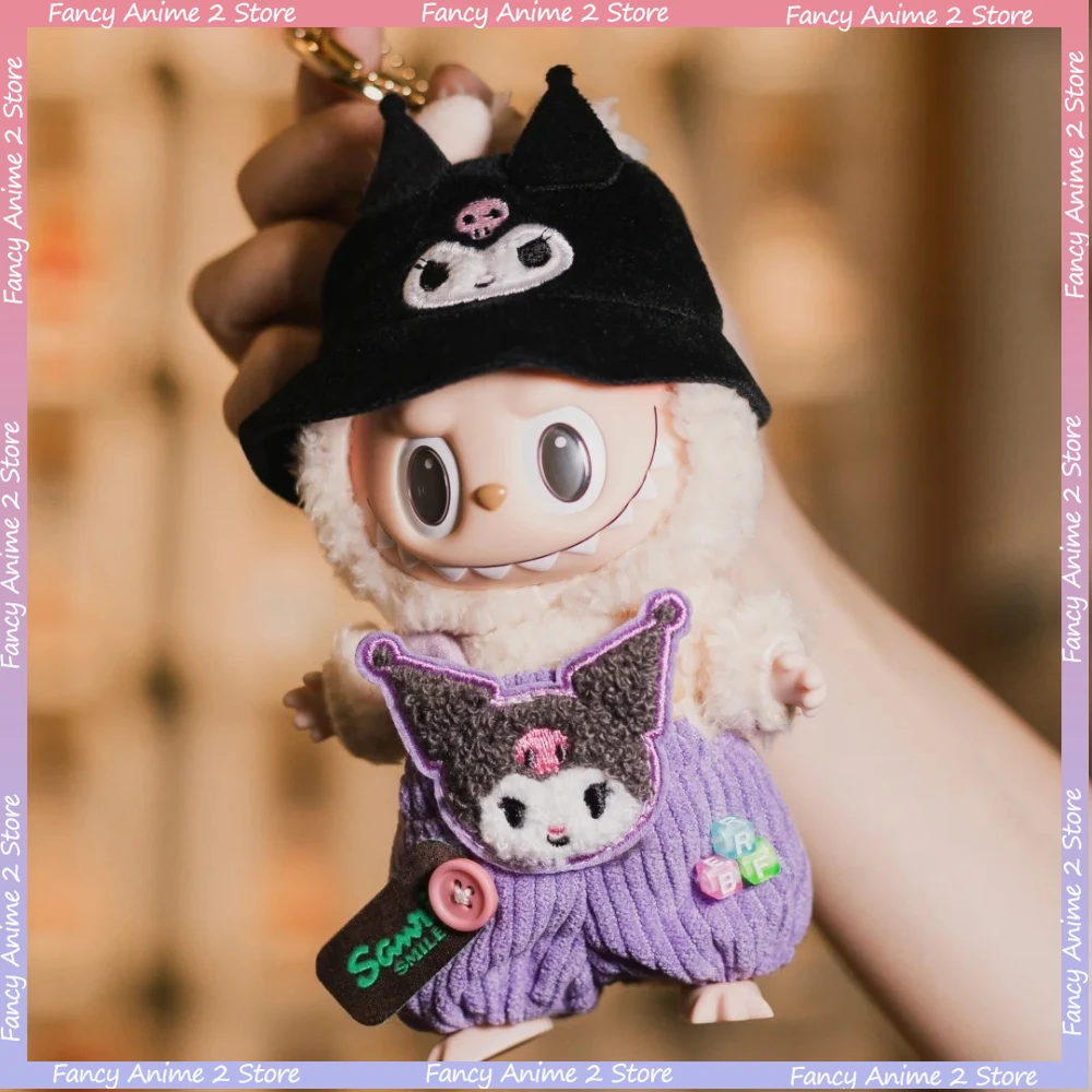 

Kawaii Sanrio Labubu Doll Clothes Cute Overalls Hello Kitty Kuromi Cinnamoroll Melody Pochacco Doll Clothes Hat Accessory Gift