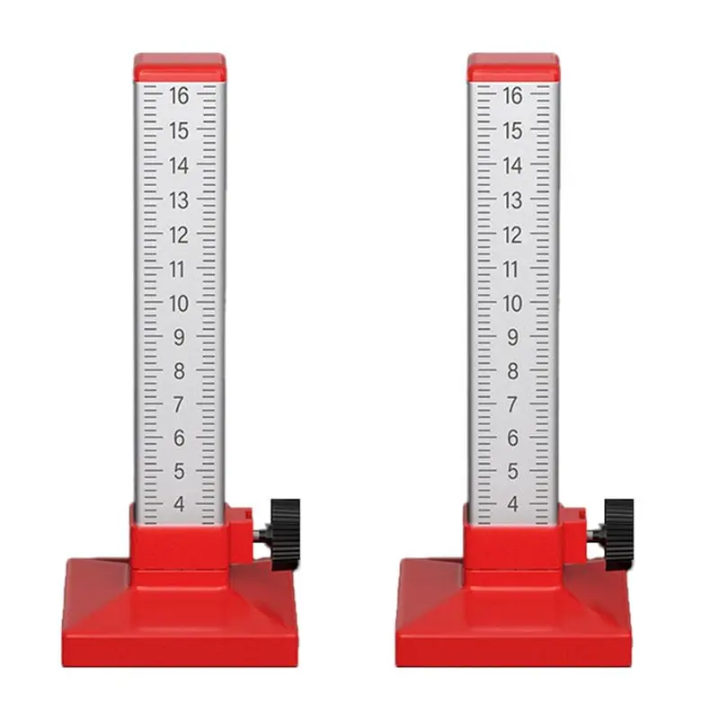 

AT13 2PC Woodworking Equal Height Ruler Positioning Horizontal Elevation Ruler Double-Sided Scale Tile Special Tool