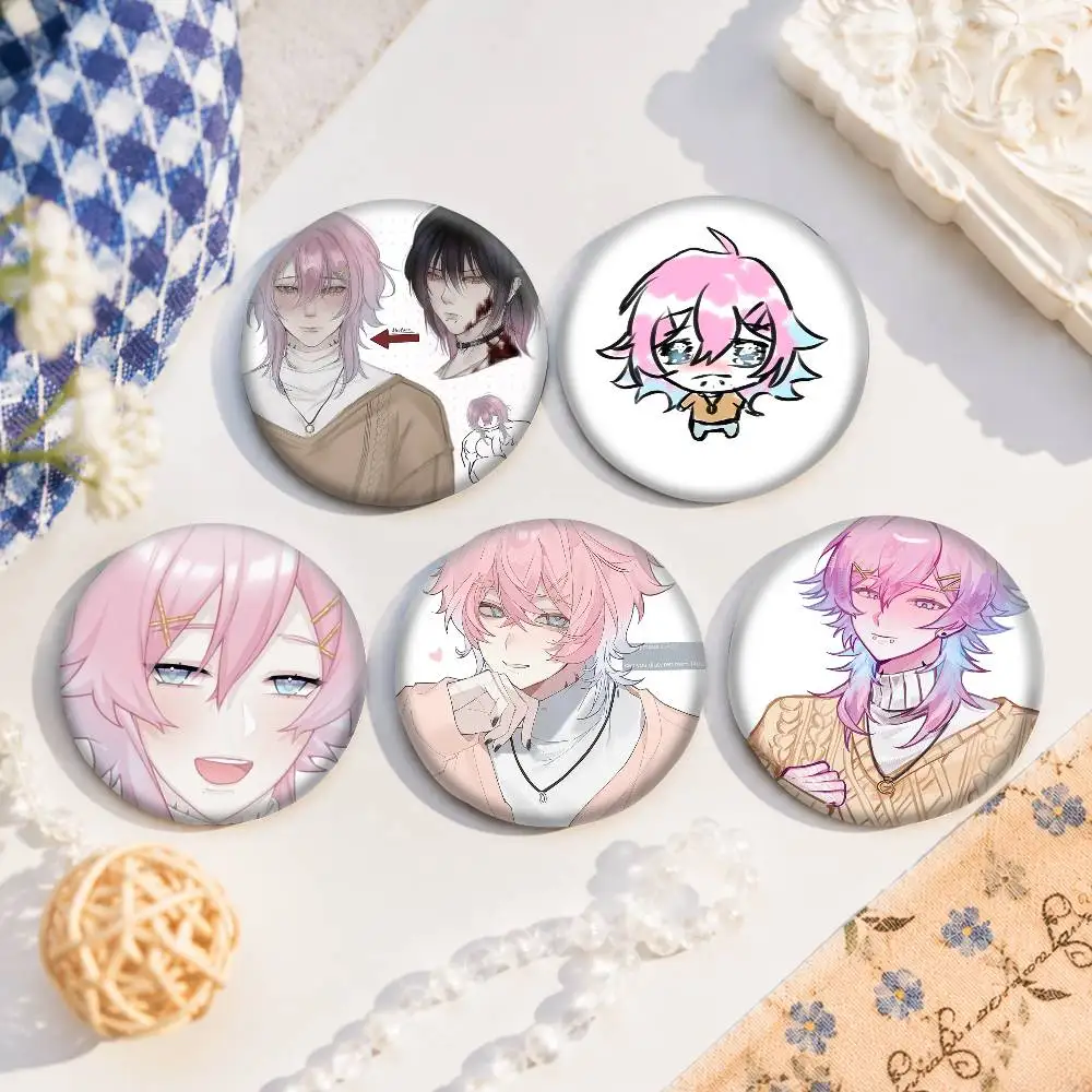 14DWY 14 Days With You Ren Tinplate Brooch Figure Icon Badge Handmade Brooches For Backpack Clothes Decoration